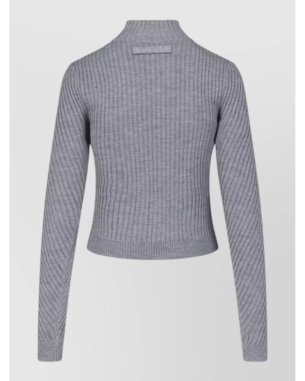 Victoria Beckham Blue Merino Wool Crewneck Sweatshirt