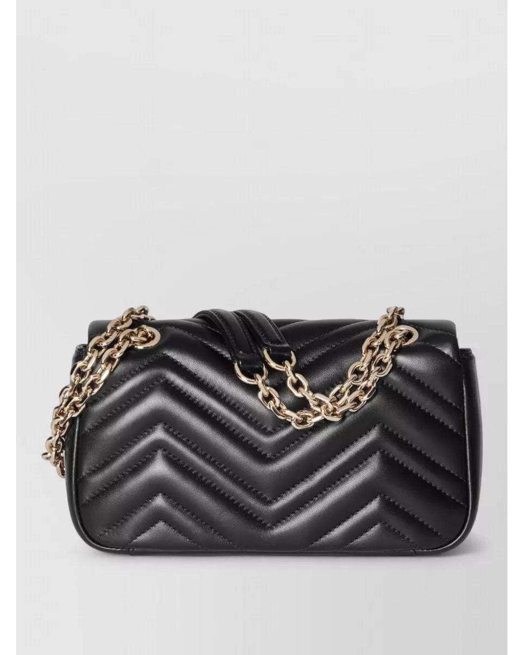 Gucci Black Gg Marmont Small Leather Shoulder Bag