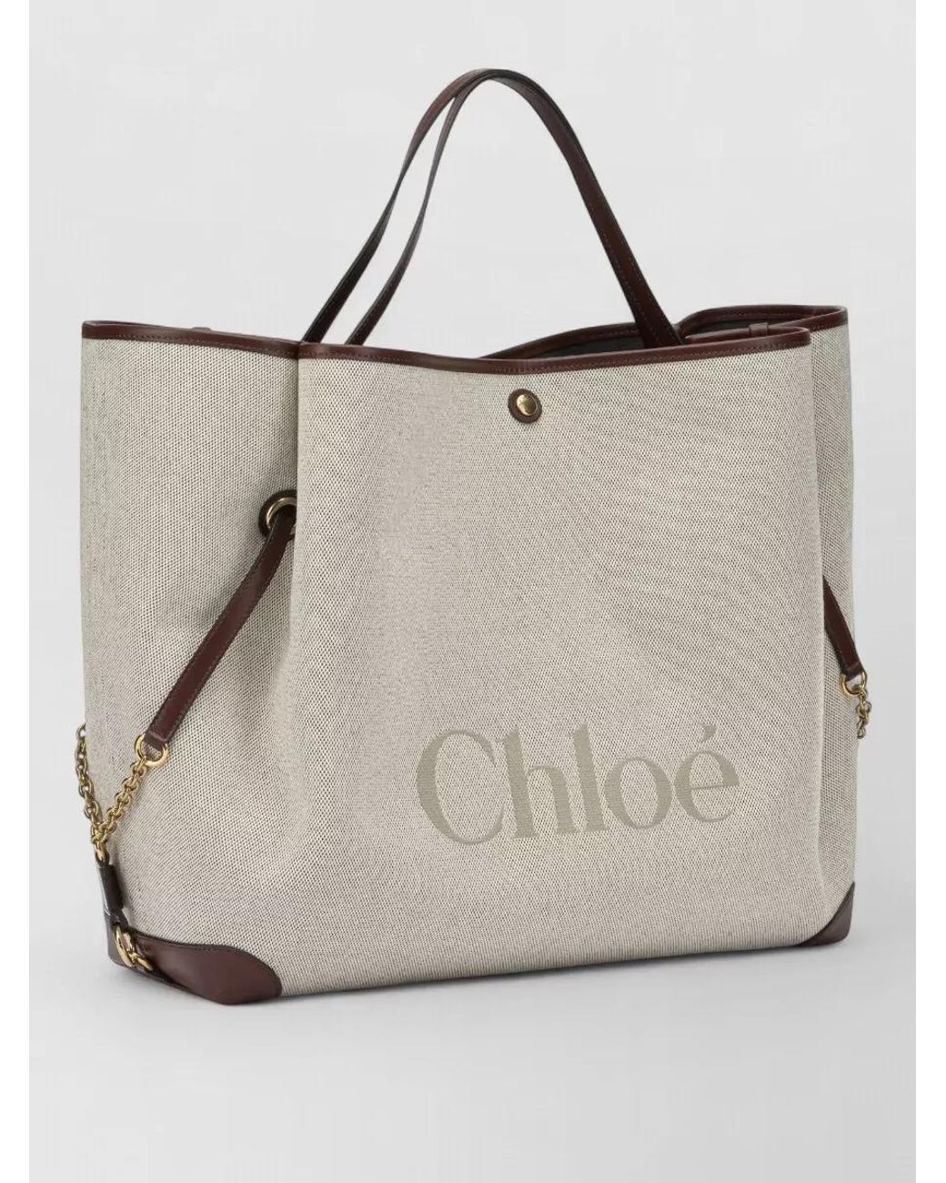Chloé Natural Carry Large Canvas Tote Bag