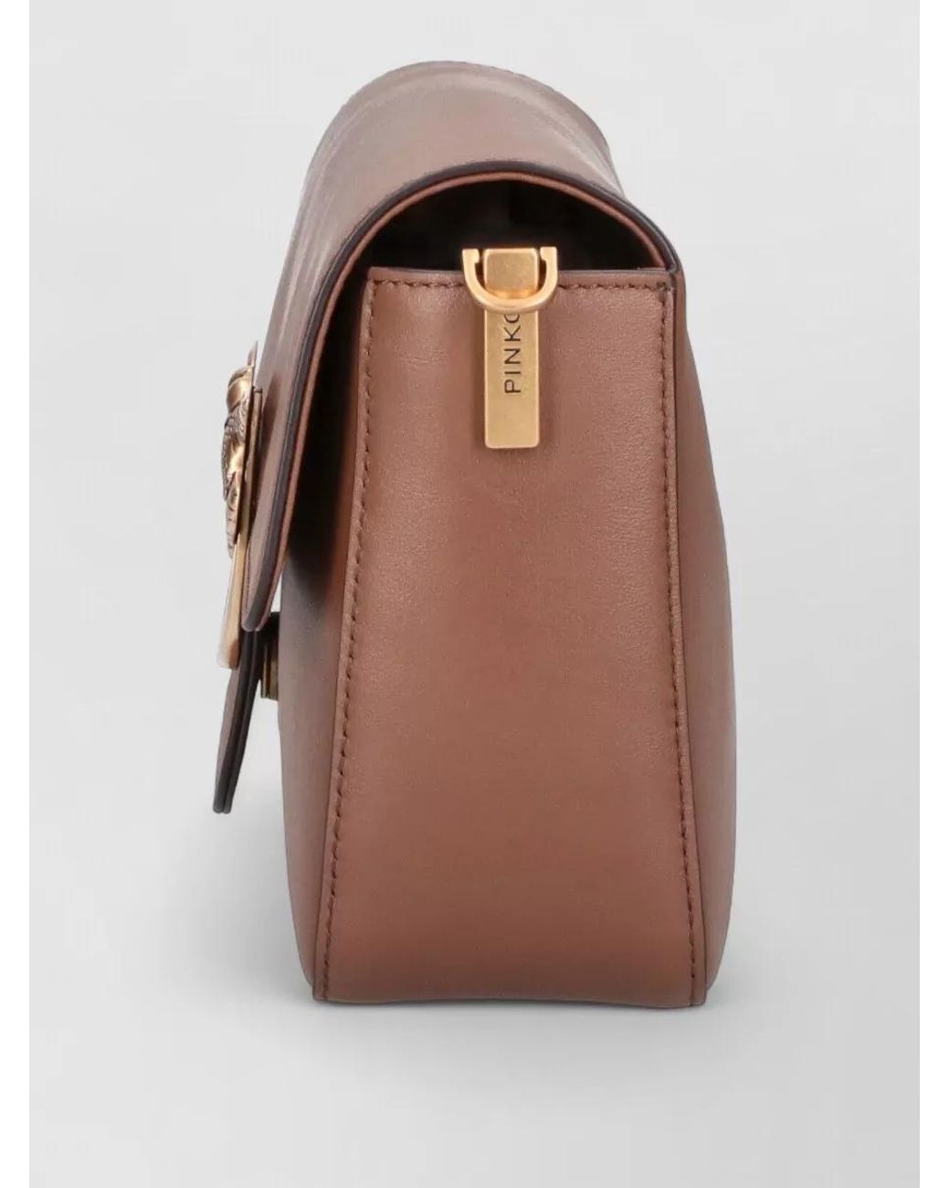 Pinko Brown Na Leather Clutch Bag