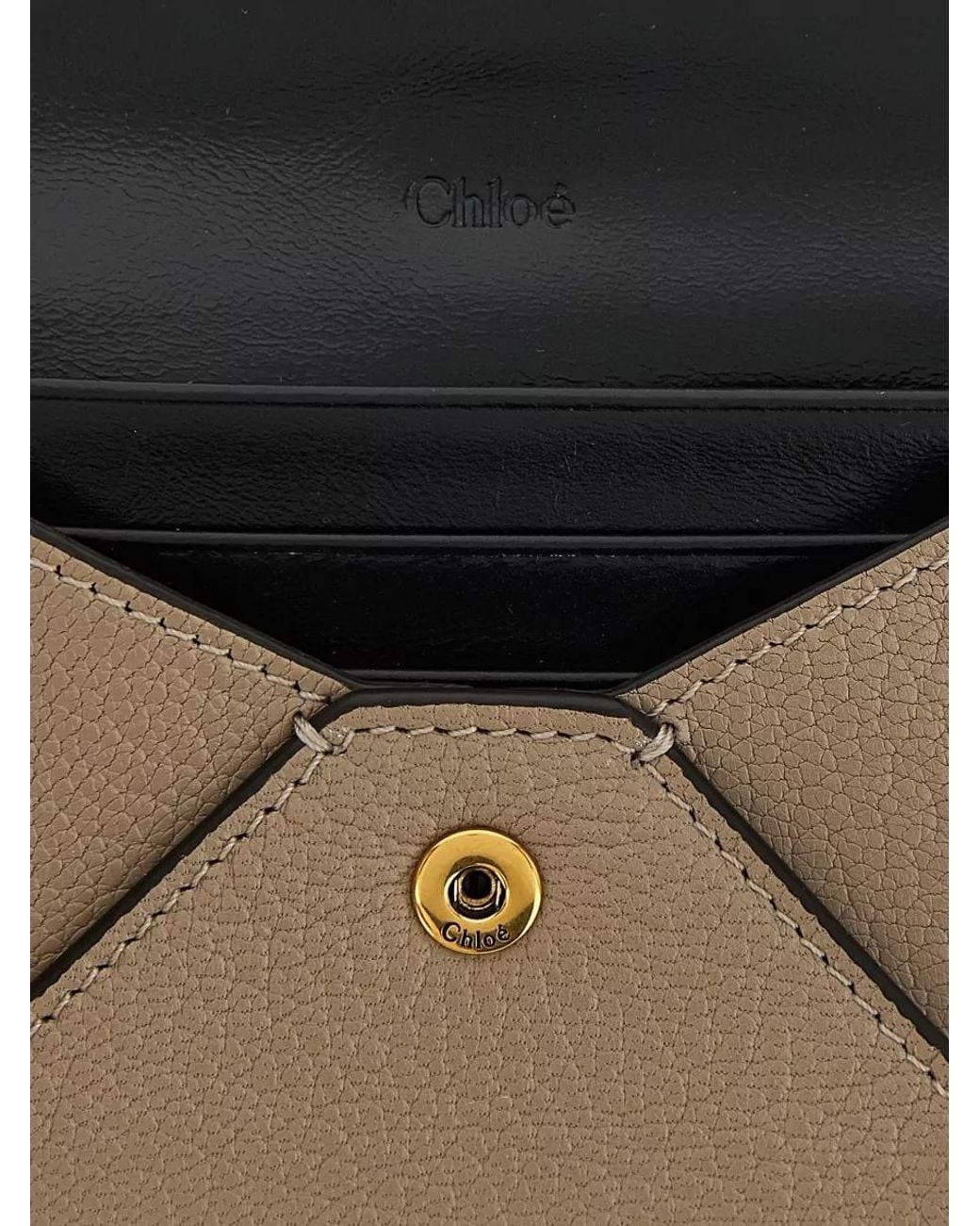 Chloé Brown Leather Clutch Bag