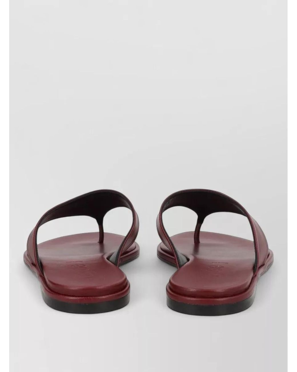 Aeyde Purple Leather Thong Sandals