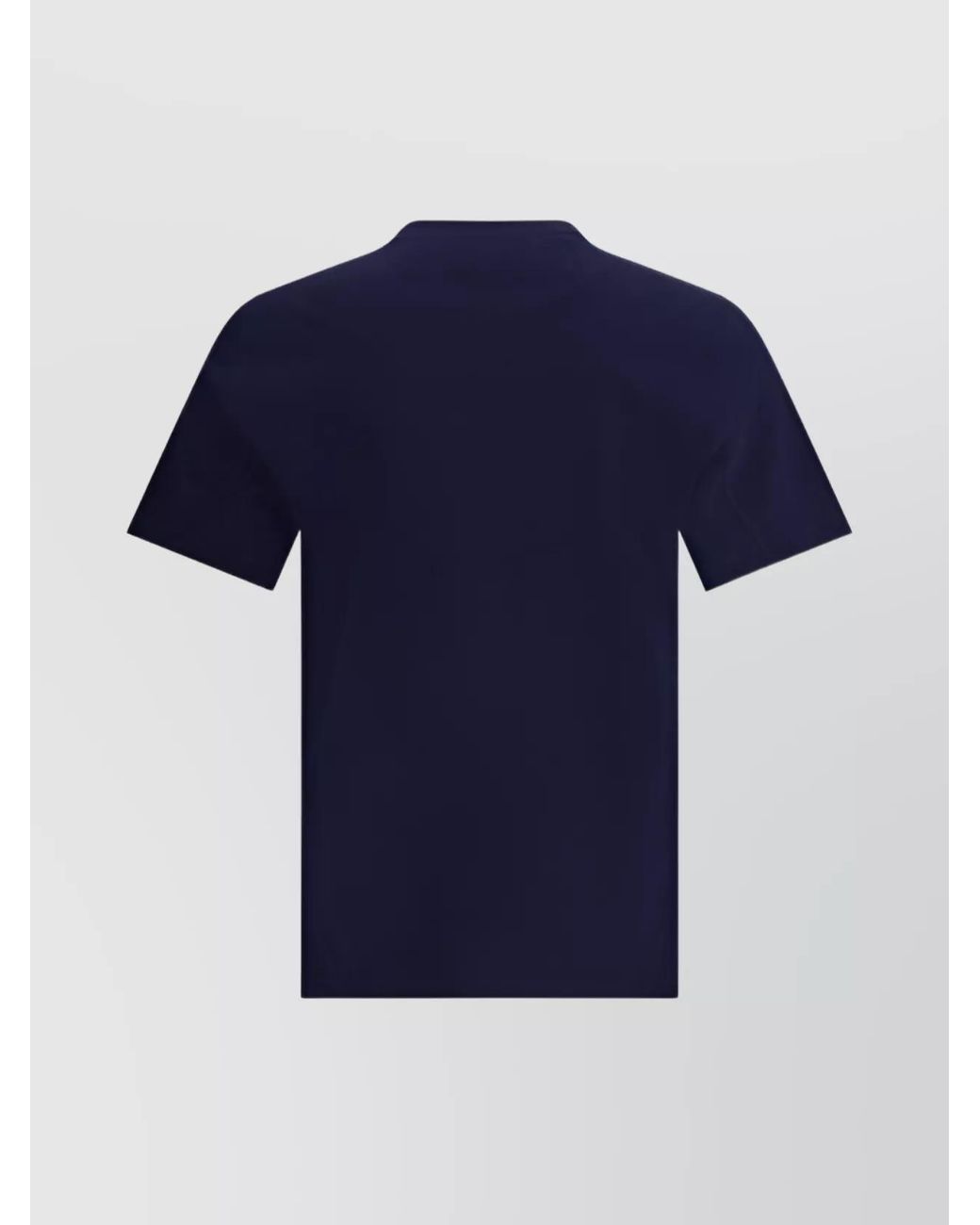 Brunello Cucinelli Blue Cotton Logo-Print Crew-Neck T-Shirt for men