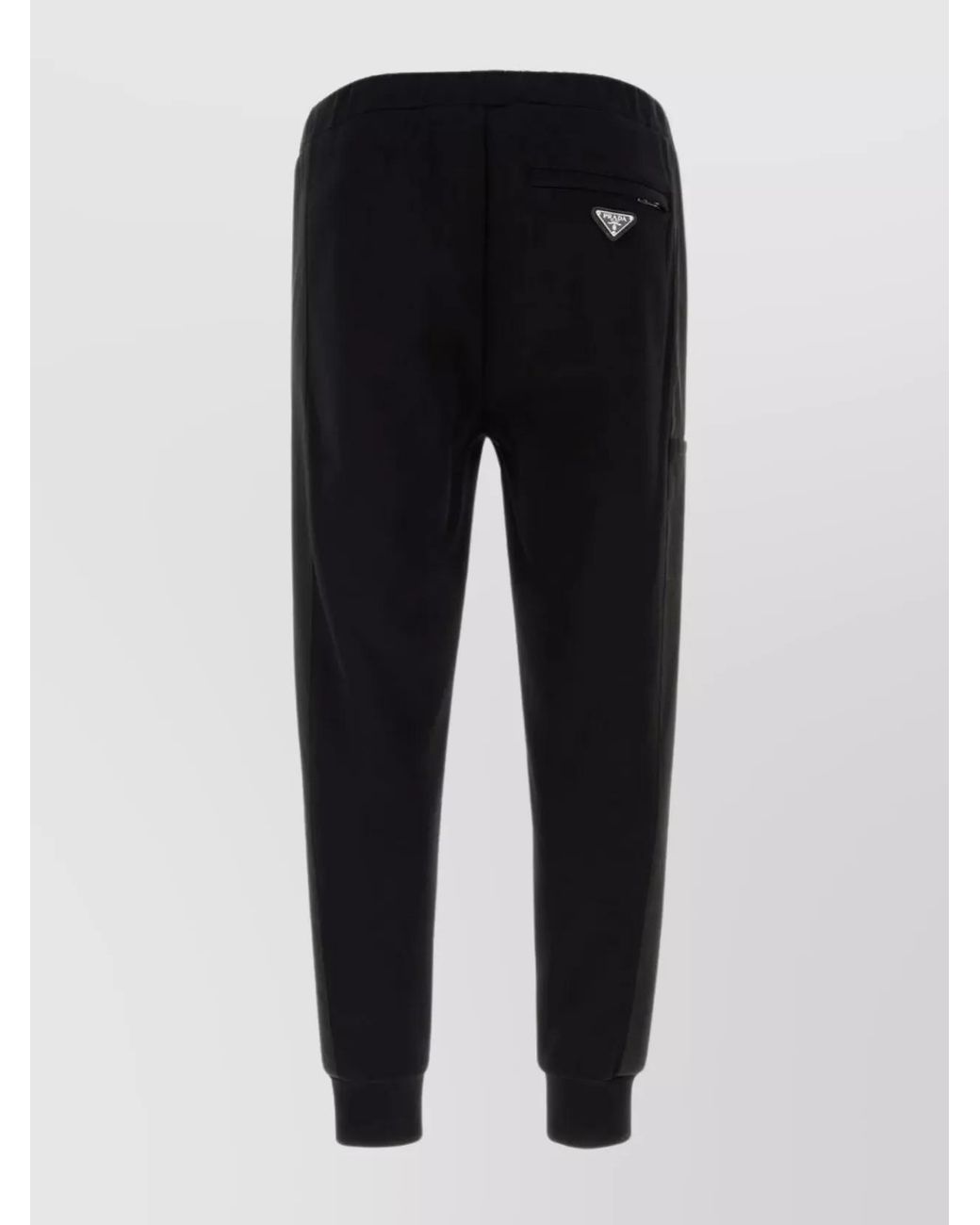 Prada Black Cotton Blend Track Pants for men