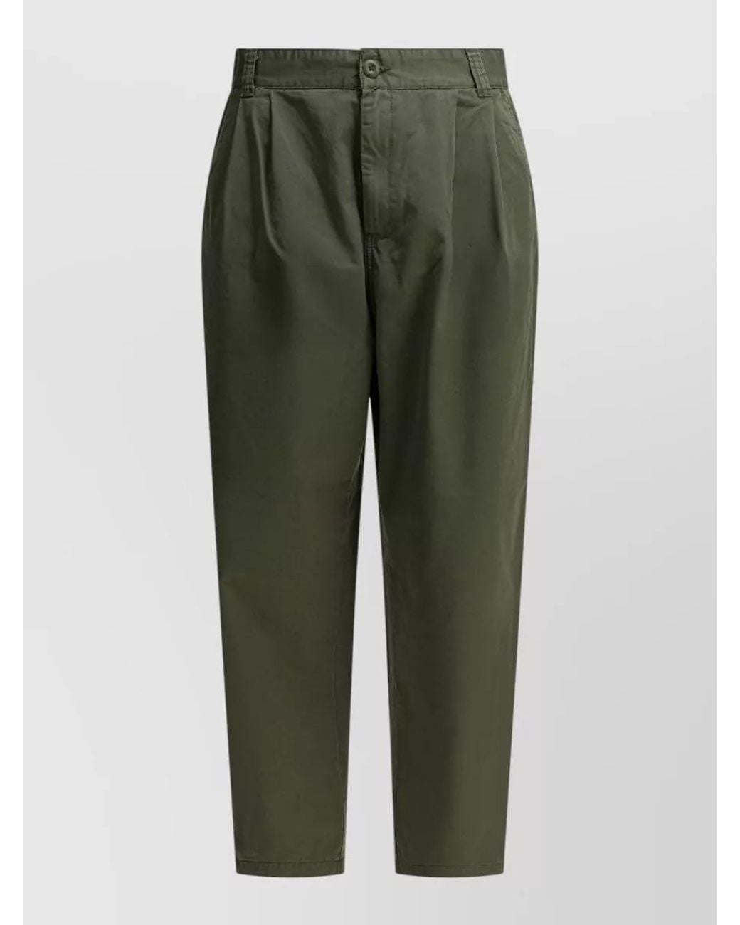 Carhartt Green Straight-Leg Cotton Trousers for men