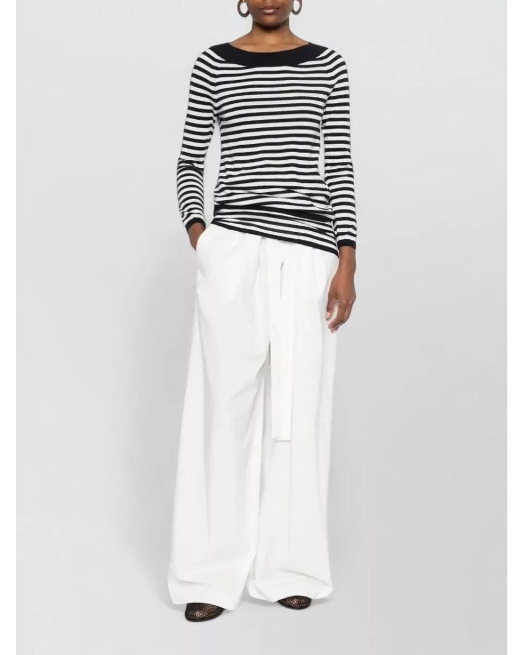 Max Mara Black Cashmere Fine-Knit Slim-Fit Boat Neck Long-Sleeve Sweater