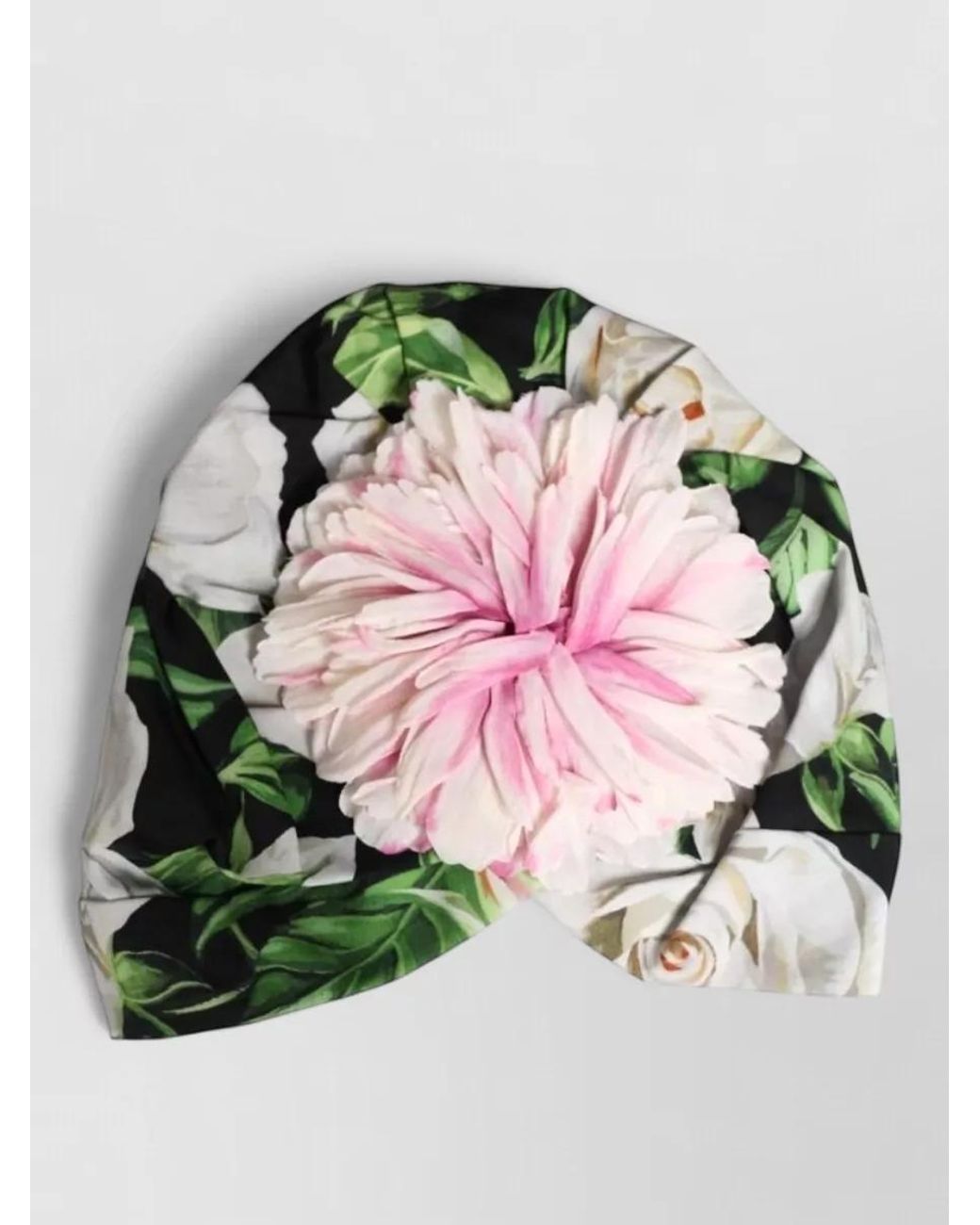 Dolce & Gabbana Pink Silk Floral Turban Headband