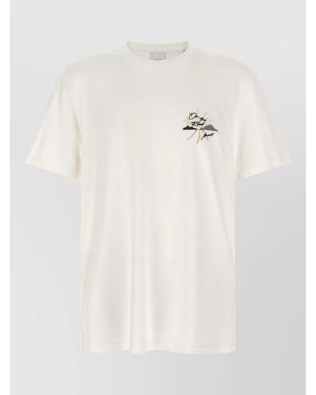 Isabel Marant Natural Cotton Jersey Honore Embroidered Short-Sleeve T-Shirt for men