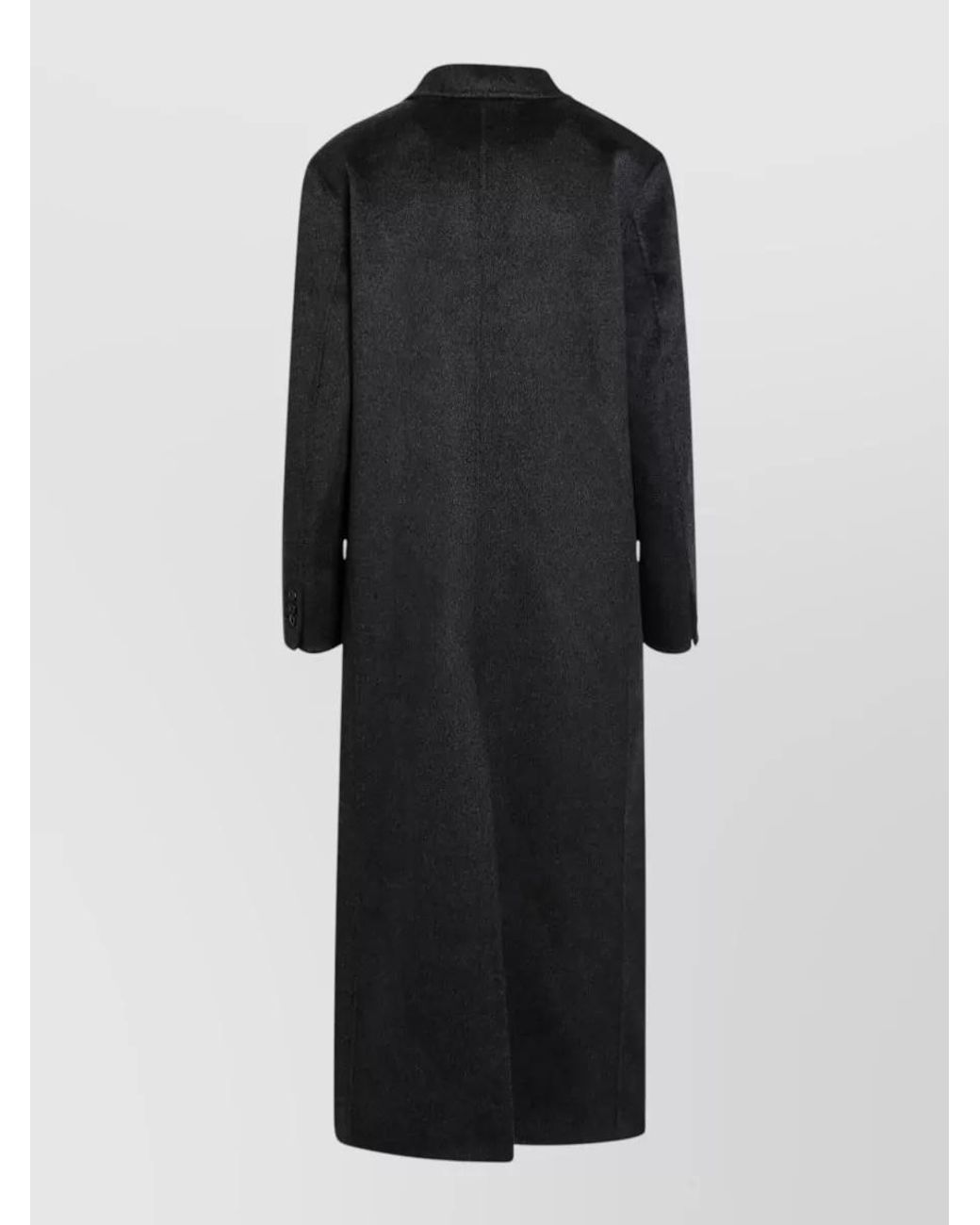 Isabel Marant Black Wool Cashmere Long Single Breasted Coat