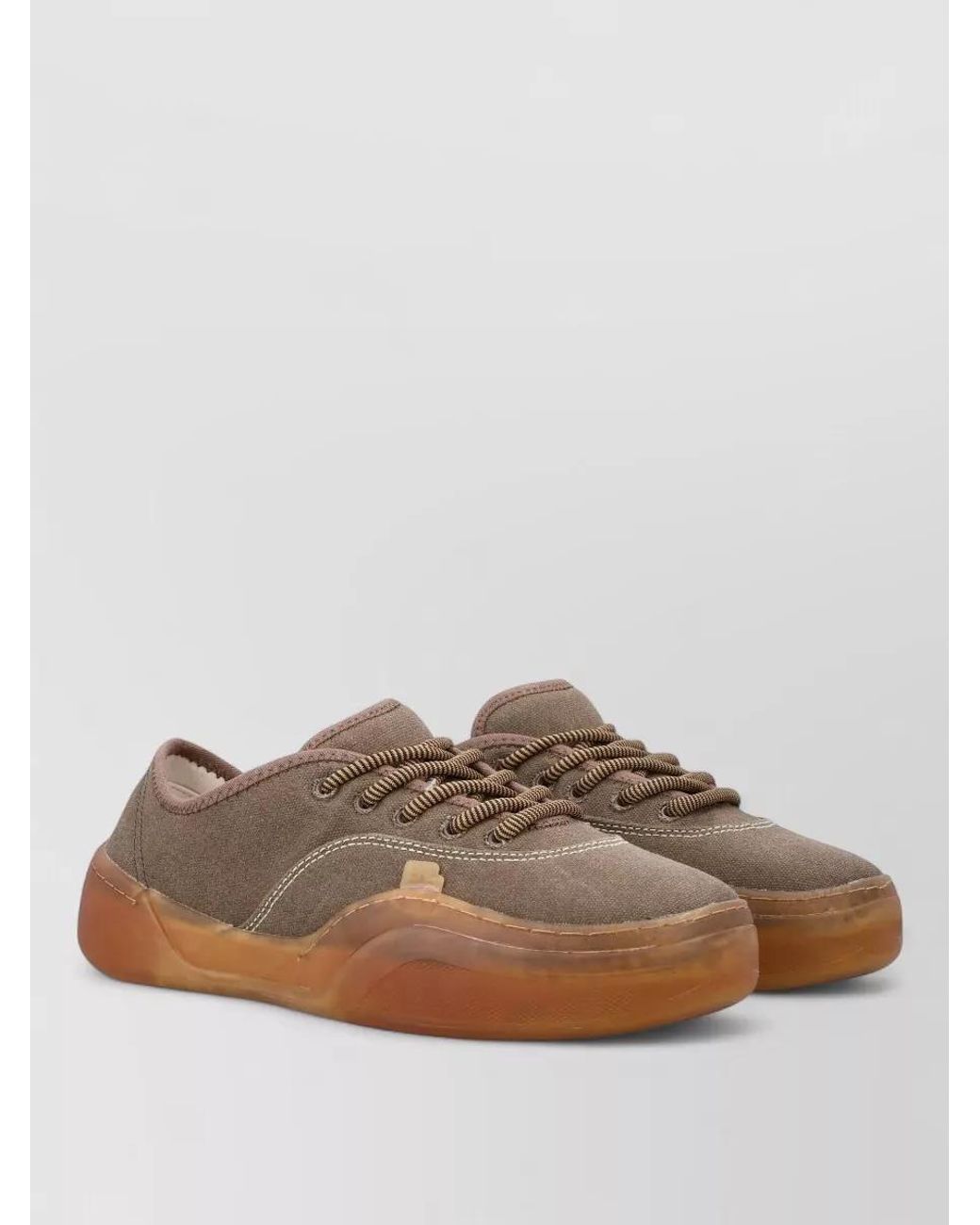 ERL Brown Canvas Low-Top Sneakers for men
