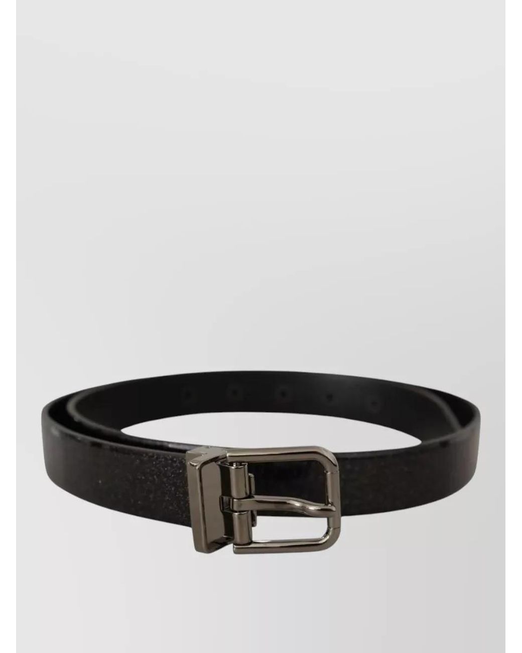 Dolce & Gabbana Gray Patent Leather Belt for men