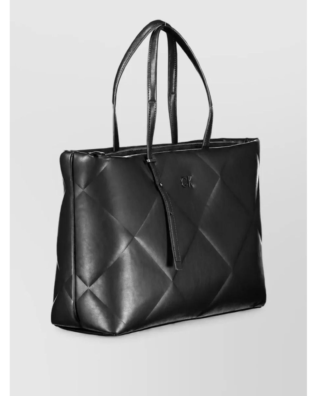 Calvin Klein Black Quilted Tote Bag