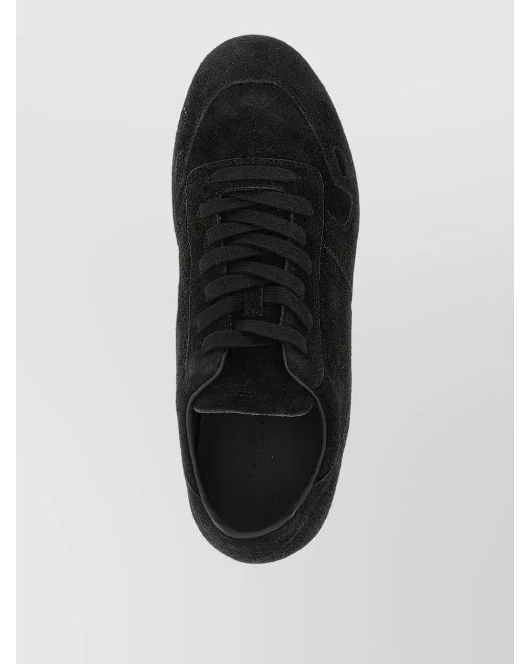 Rick Owens Black Leather Minimal Sneaks Lace-Up Sneakers for men