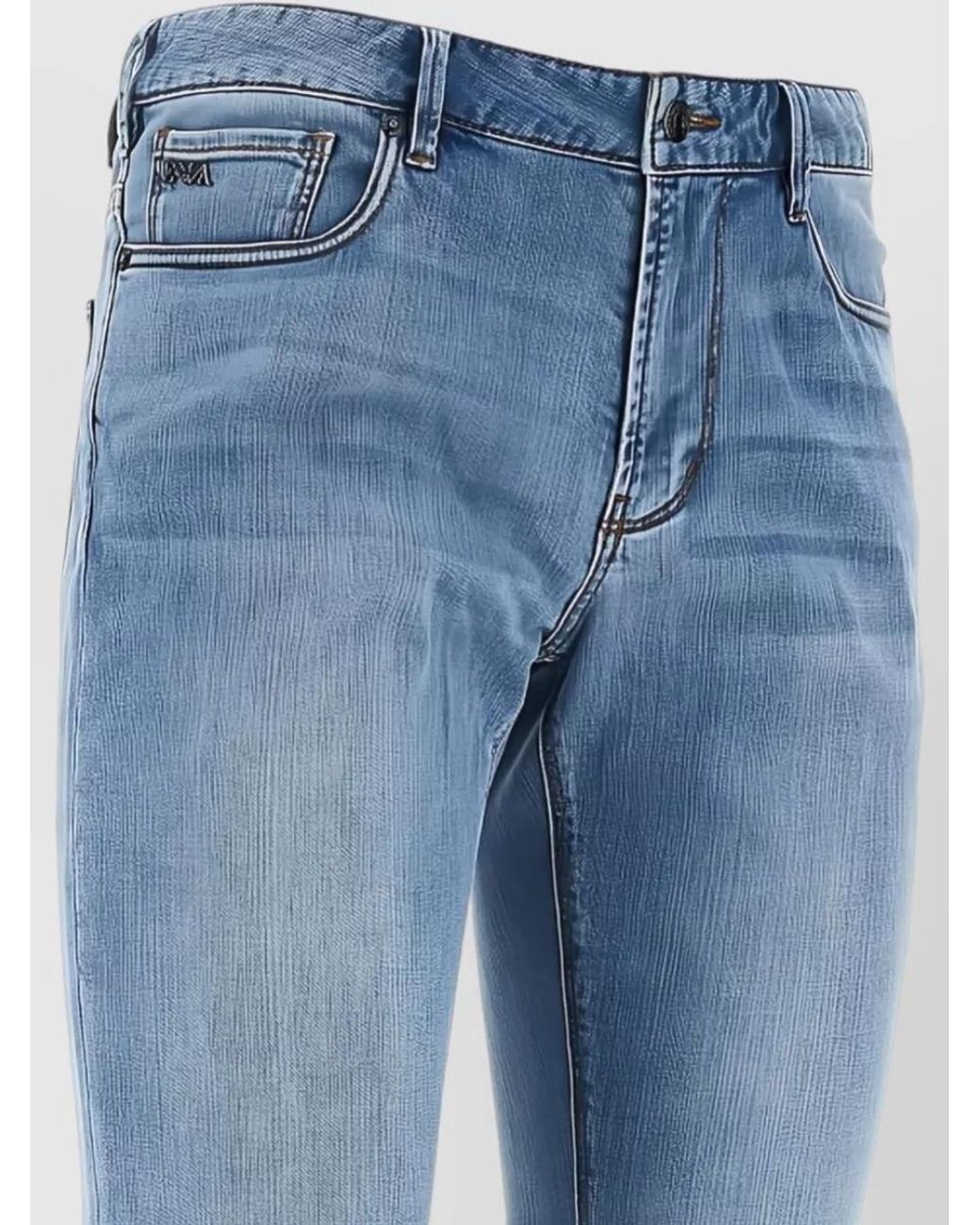 Emporio Armani Blue Slim-Fit Denim Jeans for men