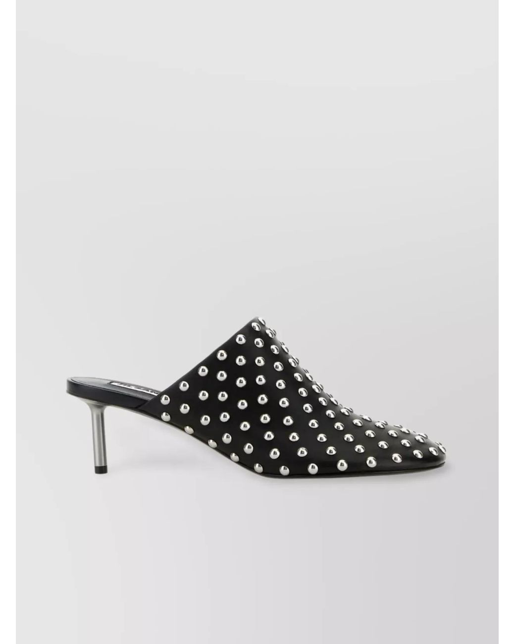 Jil Sander Black Studded Leather Mules
