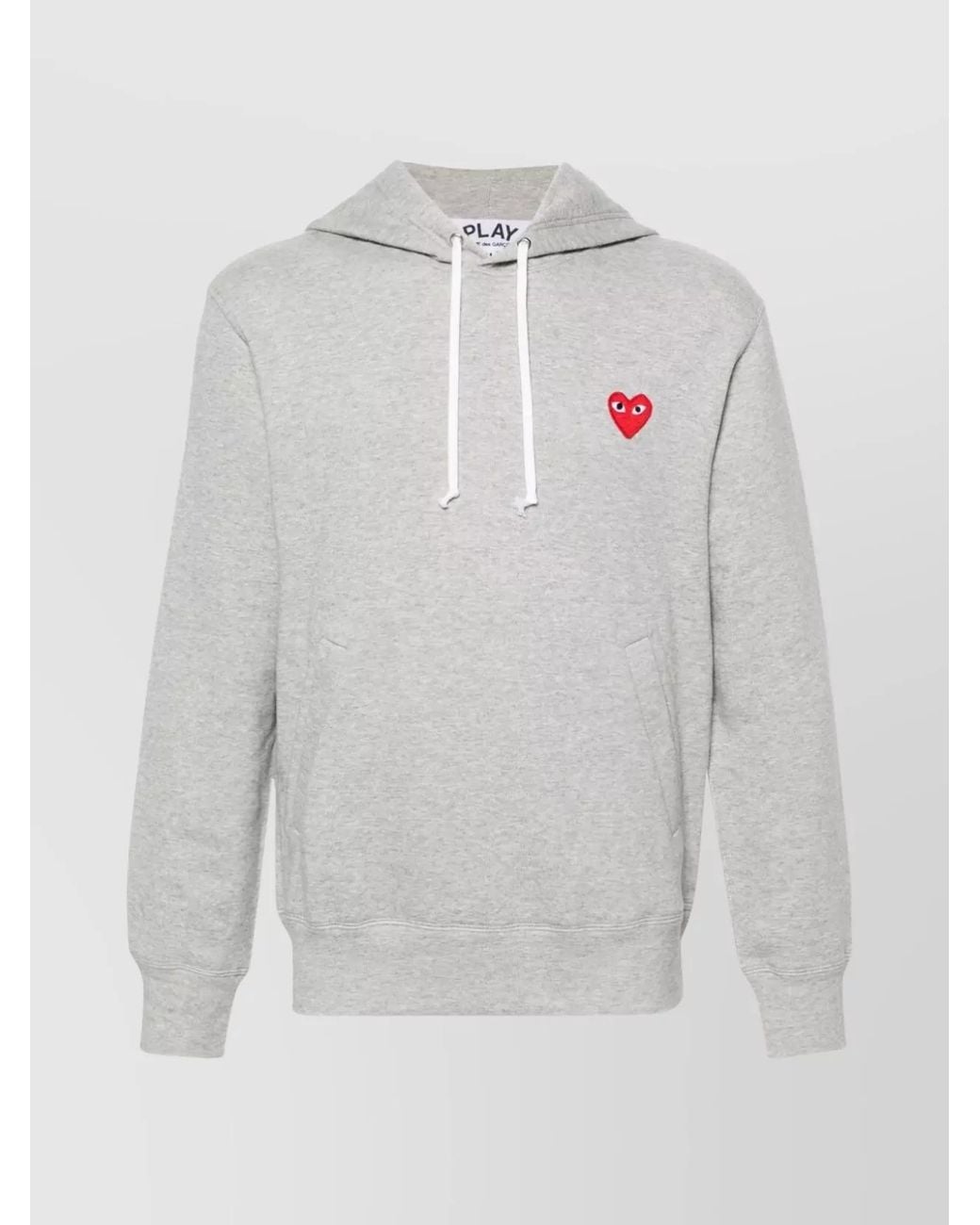 Comme des Garçons White Logo Cotton Hoodie