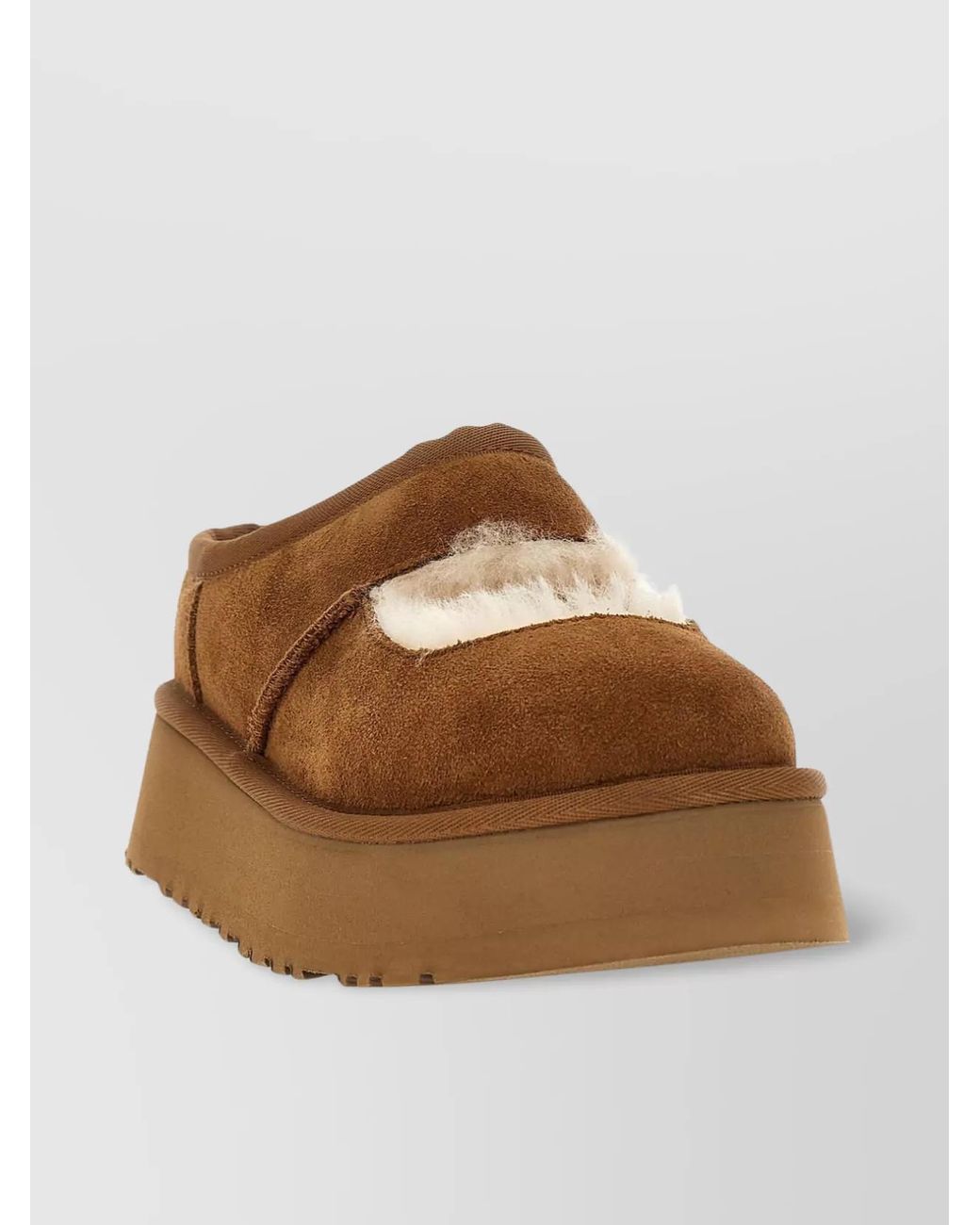 Ugg Brown Leather Mary Jane Slippers