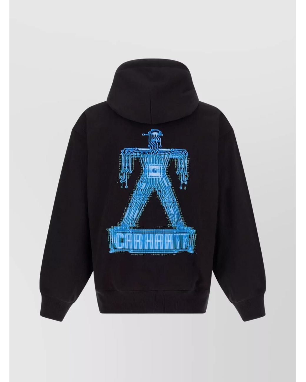 Carhartt Blue Printed Cotton Hoodie for men