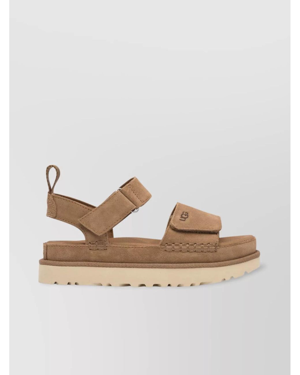 Ugg Natural Leather Touch-Strap Flatform Sandals