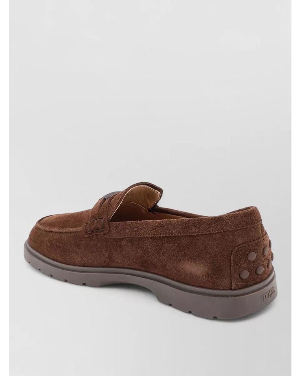 Tod's Brown Suede Boat Shoes for men