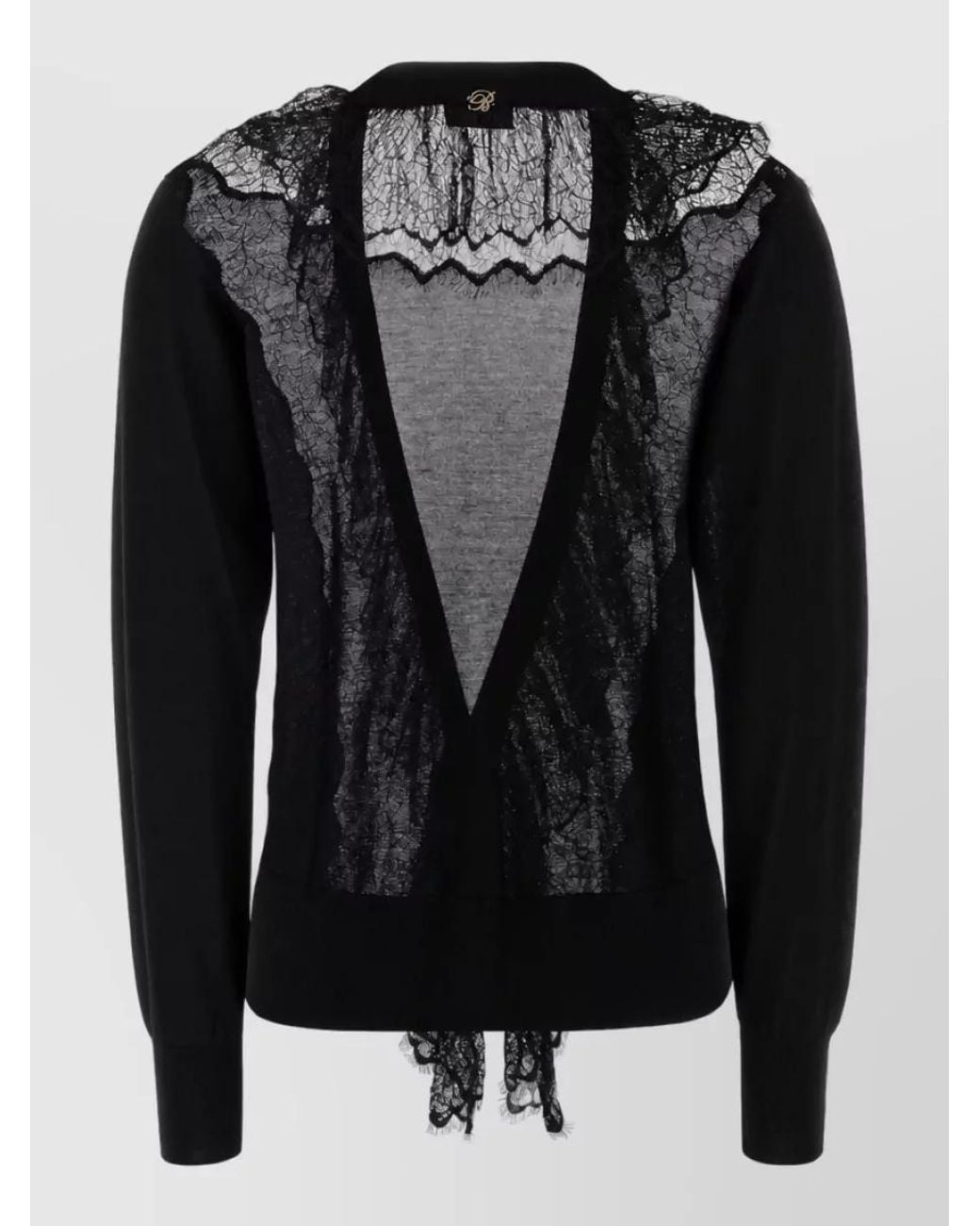 Blumarine Black Virgin Wool Cardigan
