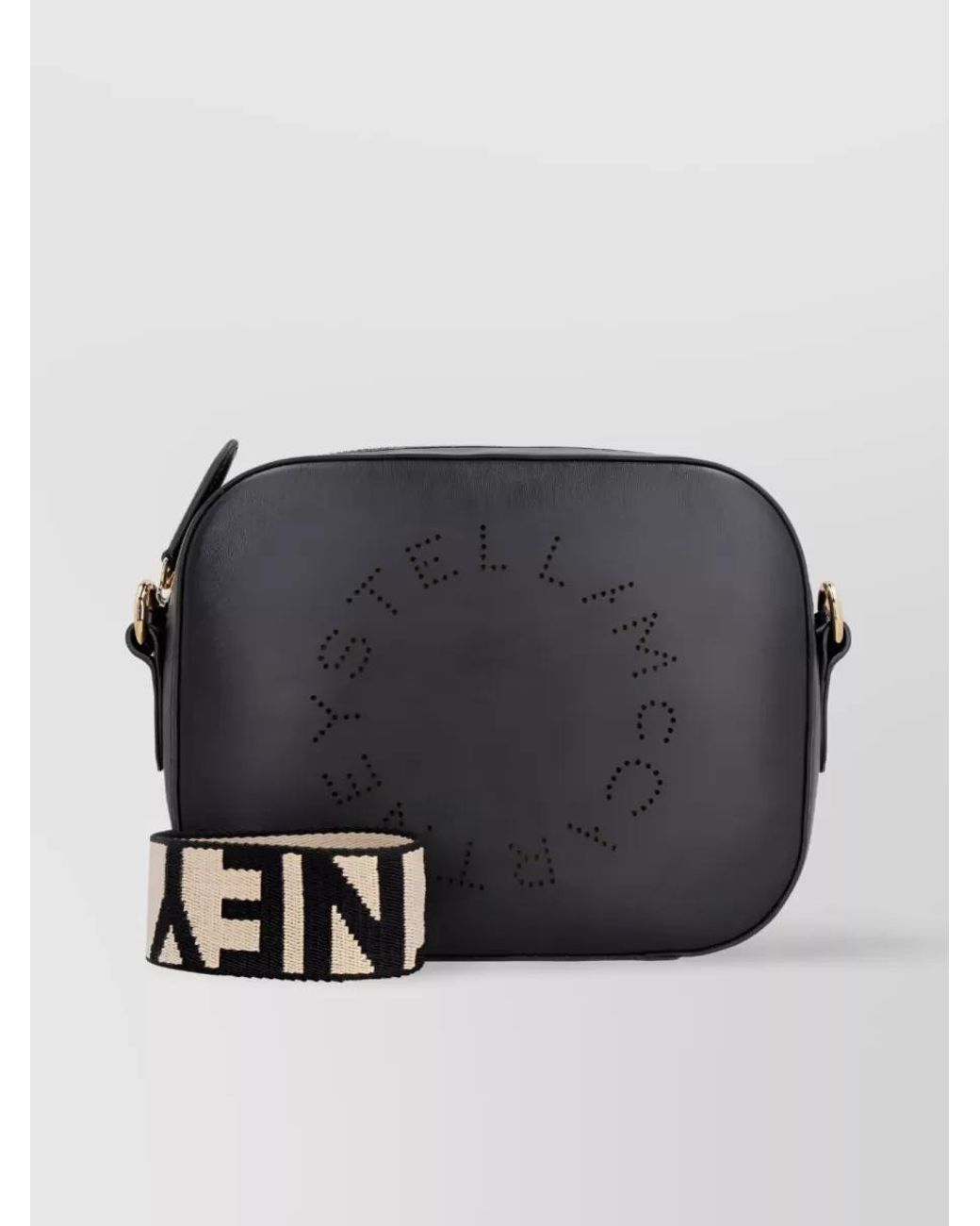 Stella McCartney Black Stella Logo Mini Shoulder Bag