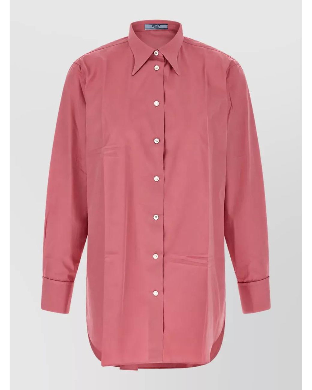 Prada Pink Poplin Oversized Shirt