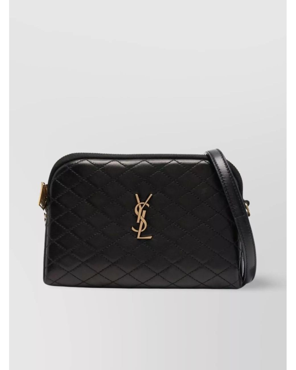 Saint Laurent Black Gaby Lamb Leather Shoulder Bag