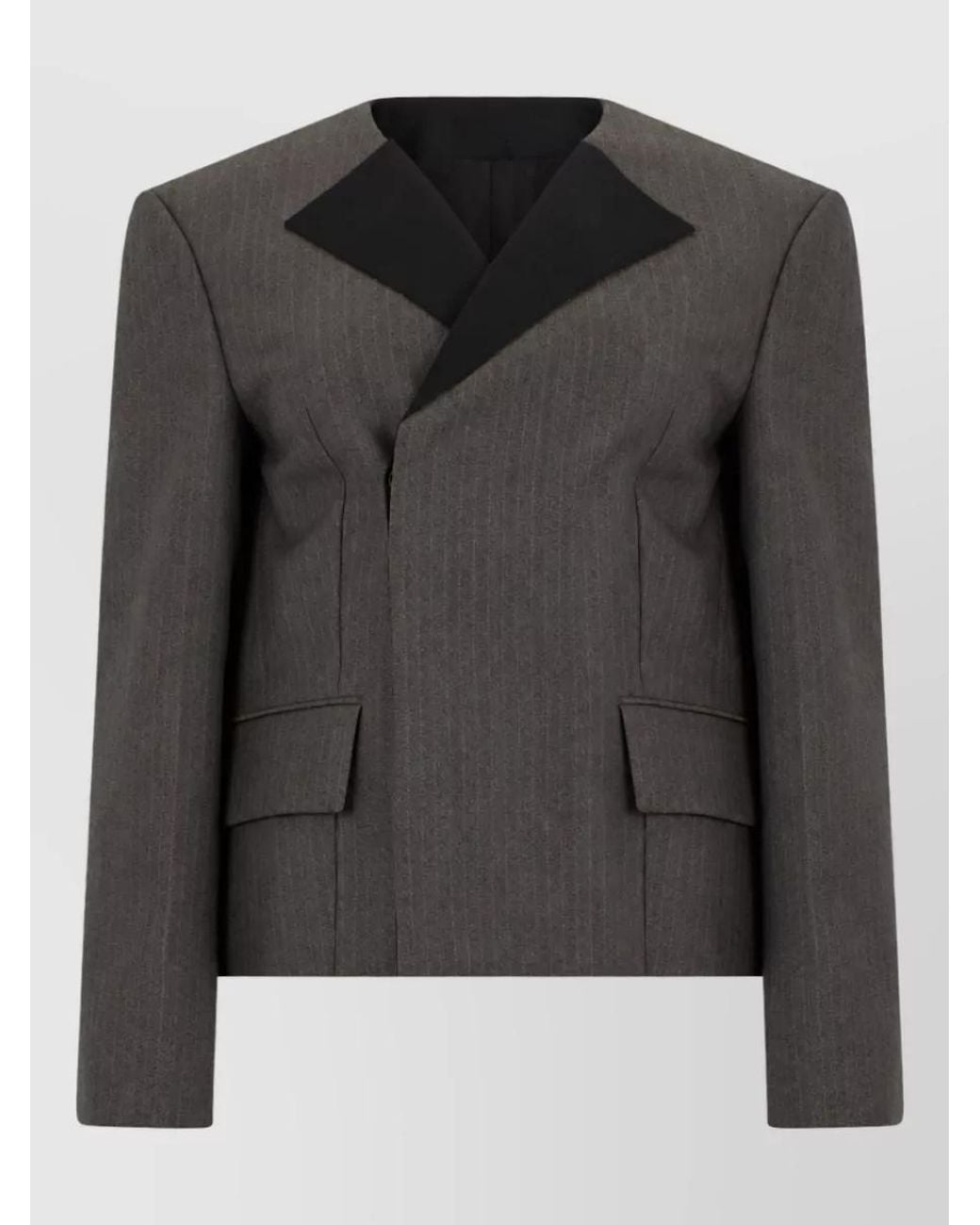 Bottega Veneta Black Wool Mohair Double-Breasted Suit Jacket