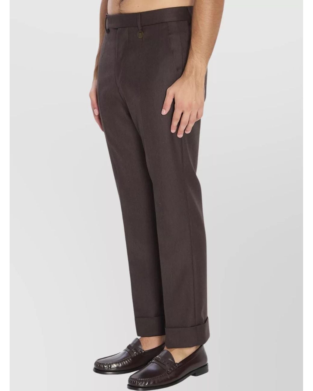 Burberry Brown Tailored Wool Trousers for men