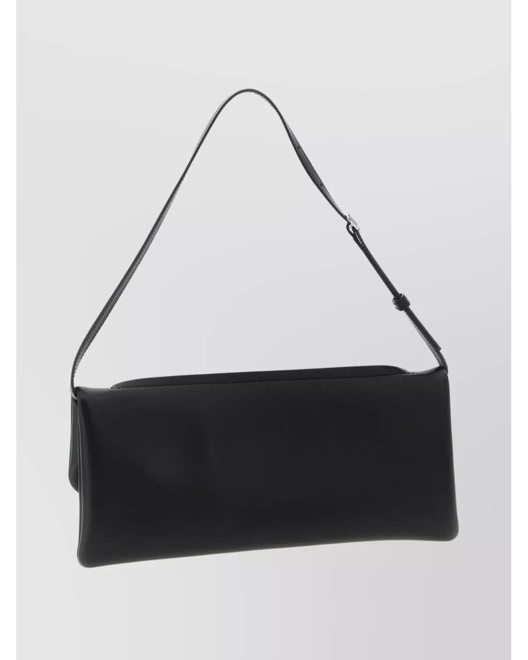 Courreges Black Leather Clutch Bag