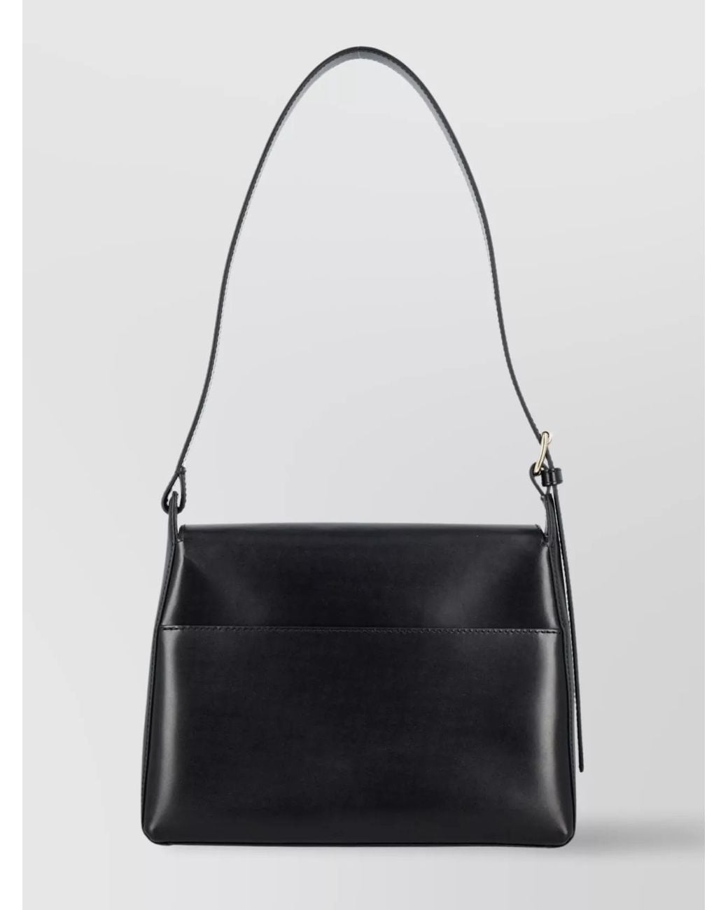A.P.C. Black Virginie Flap Leather Shoulder Bag