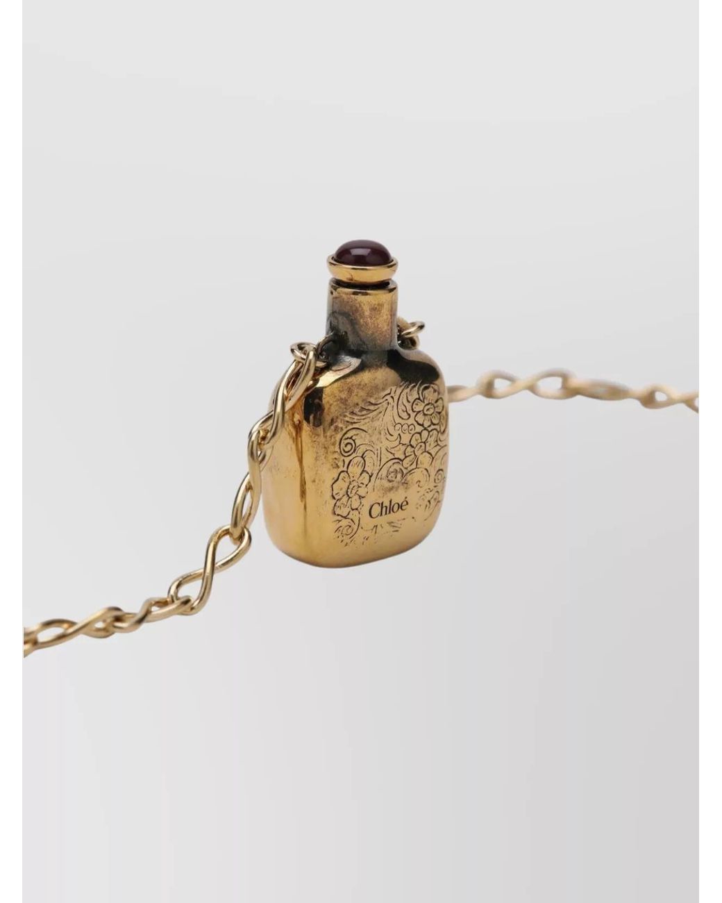 Chloé White Brass Pendant Necklace