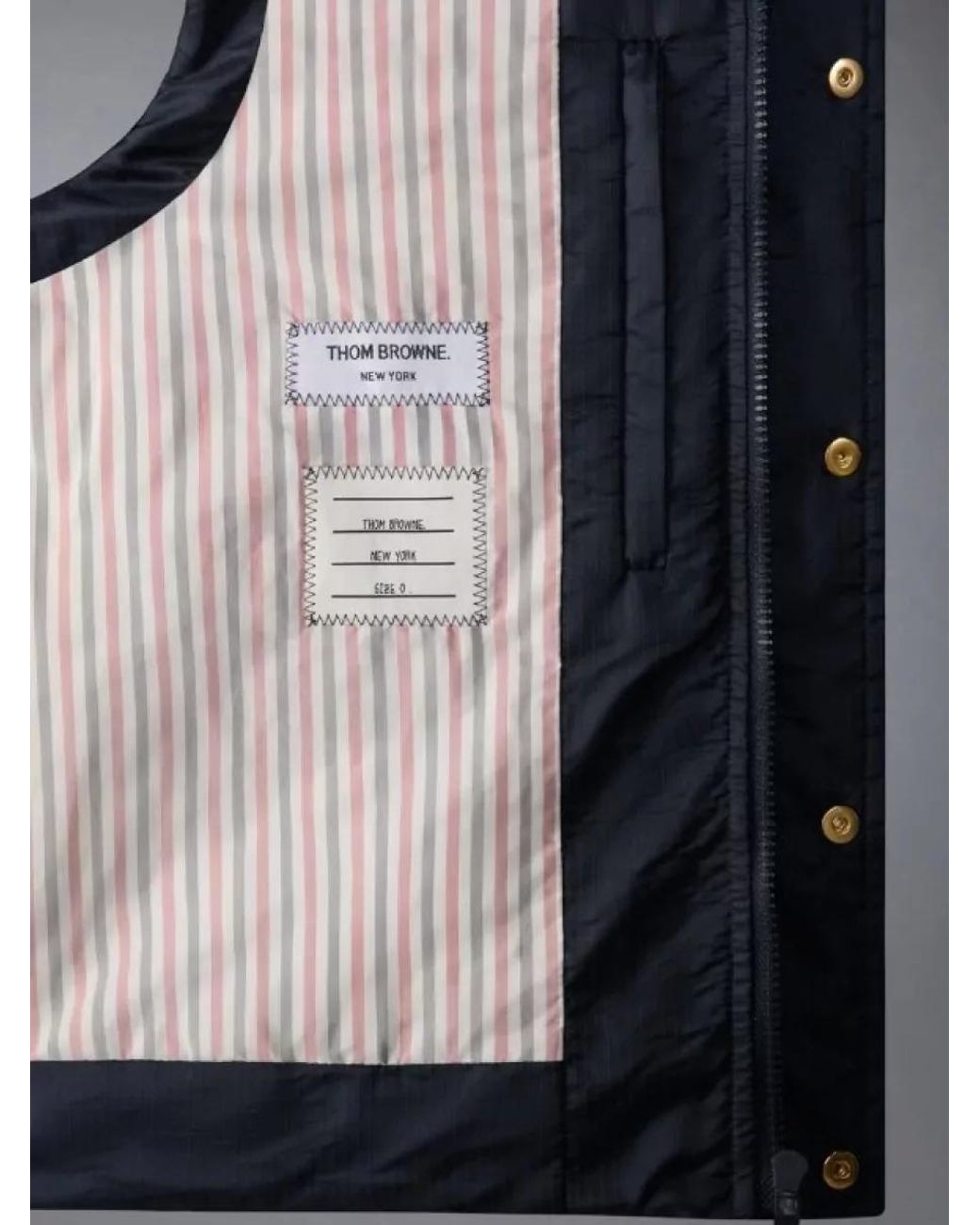 Thom Browne Blue Down Puffer Vest for men