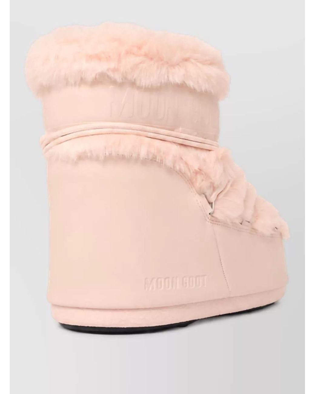 Moon Boot Pink Faux Fur Ankle Boots