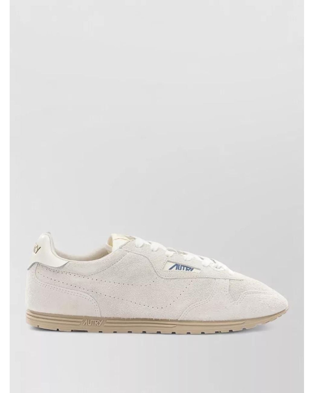 Autry White Suede Low-Top Sneakers for men