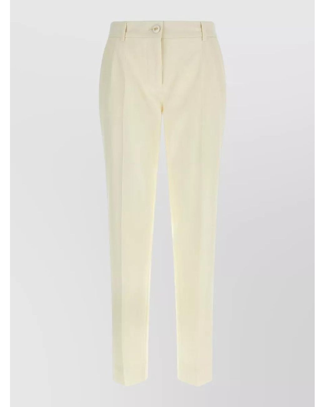 Dolce & Gabbana White Tailored Trousers