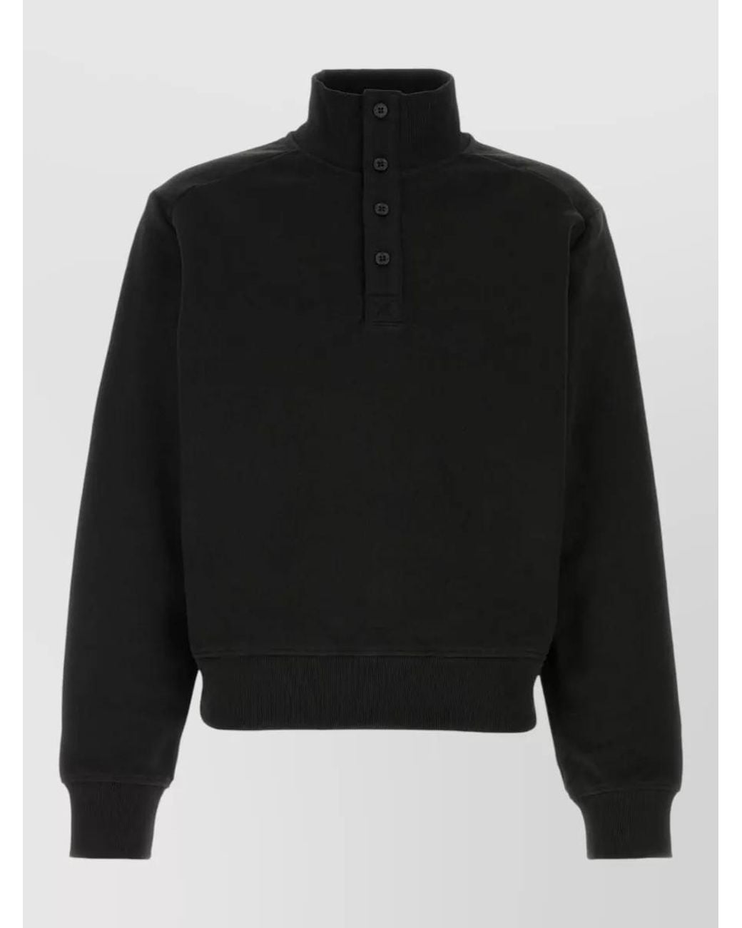 Entire studios Black Cotton Sweatshirt Jacket for men