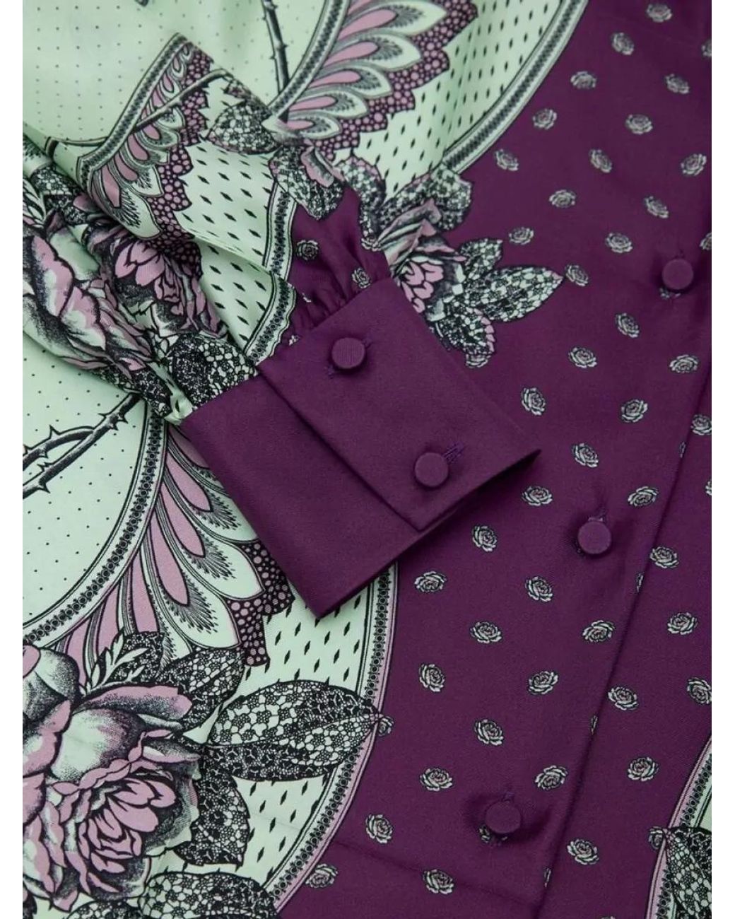Gucci Purple Silk Printed Shirt