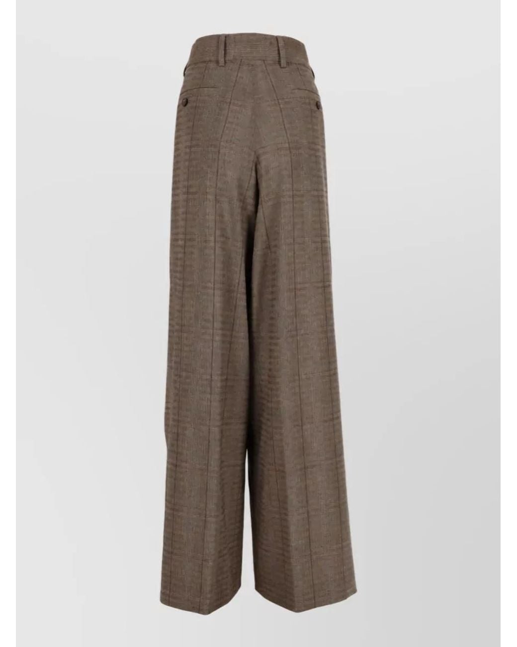 Dries Van Noten Brown Wide-Leg Trousers