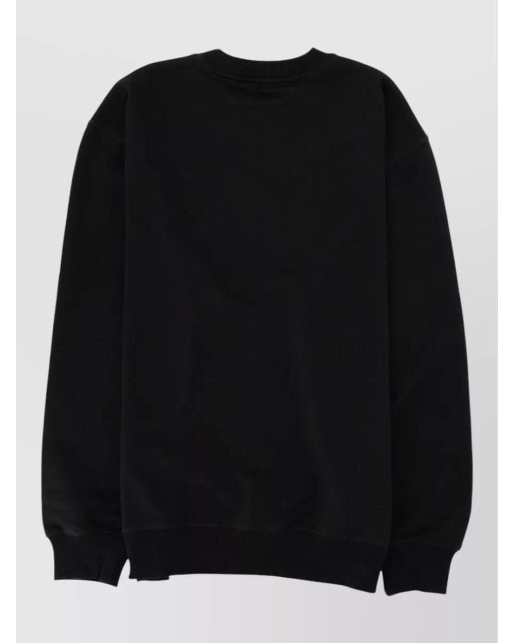 Balmain Black Cotton Embroidered Logo Sweatshirt for men