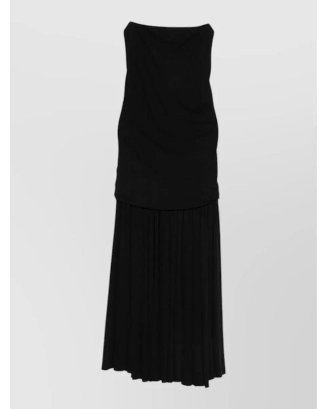 Jacquemus Black Gathered Maxi Dress