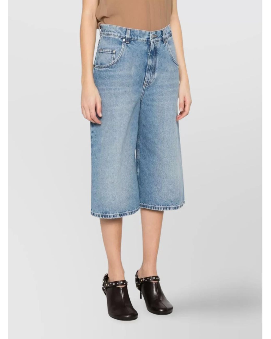 Stella McCartney Blue Denim Bermuda Shorts
