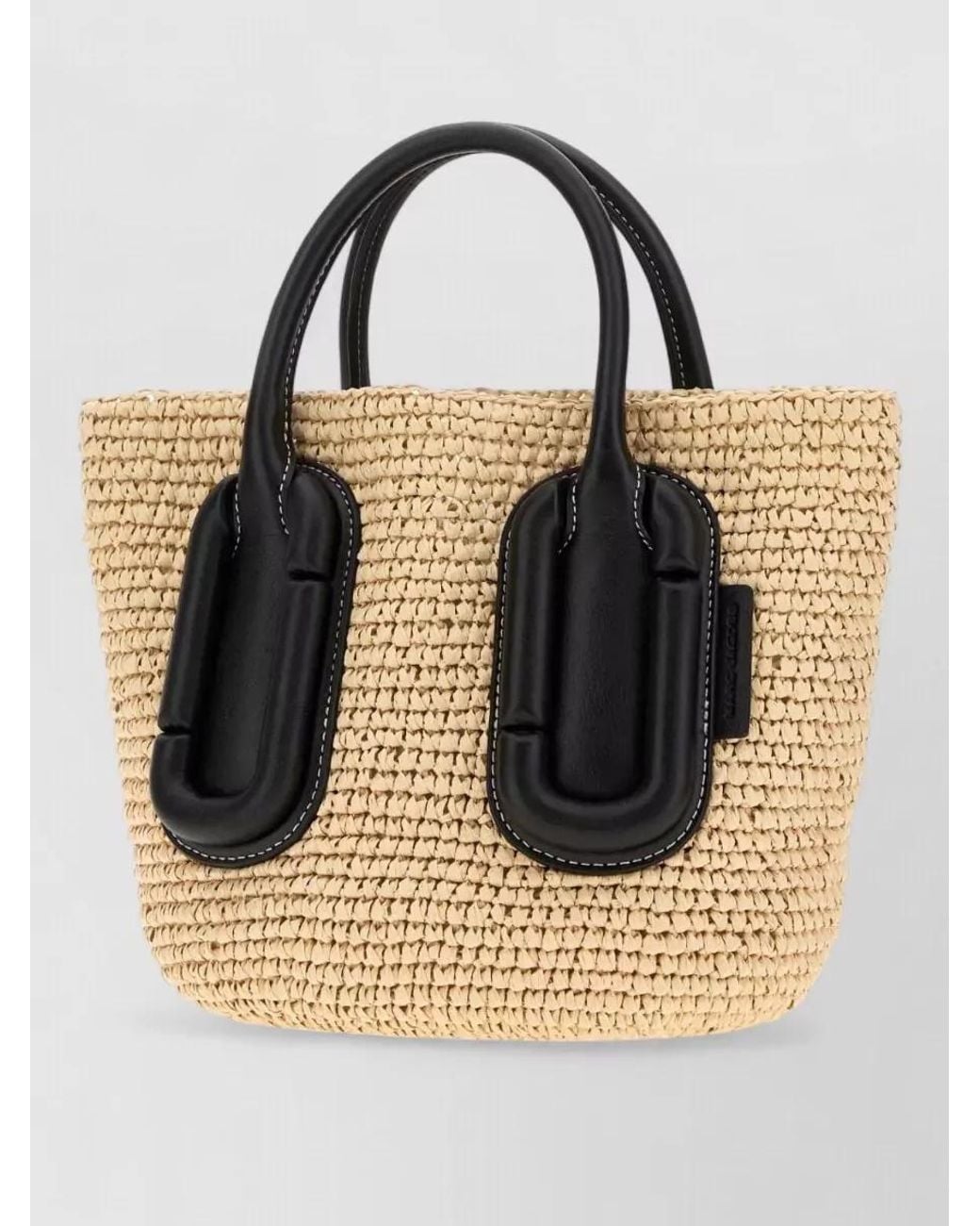 Marc Jacobs Black The Small Tote Bag Straw Tote Bag