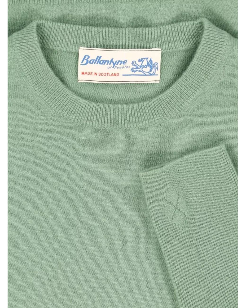 Ballantyne Green Cashmere Crewneck T-Shirt for men