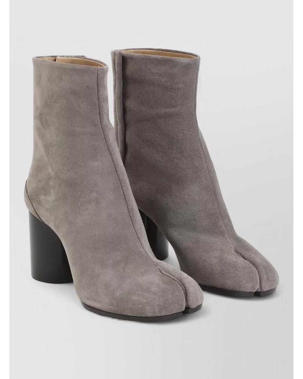 Maison Margiela Gray Suede Tabi Ankle Boots