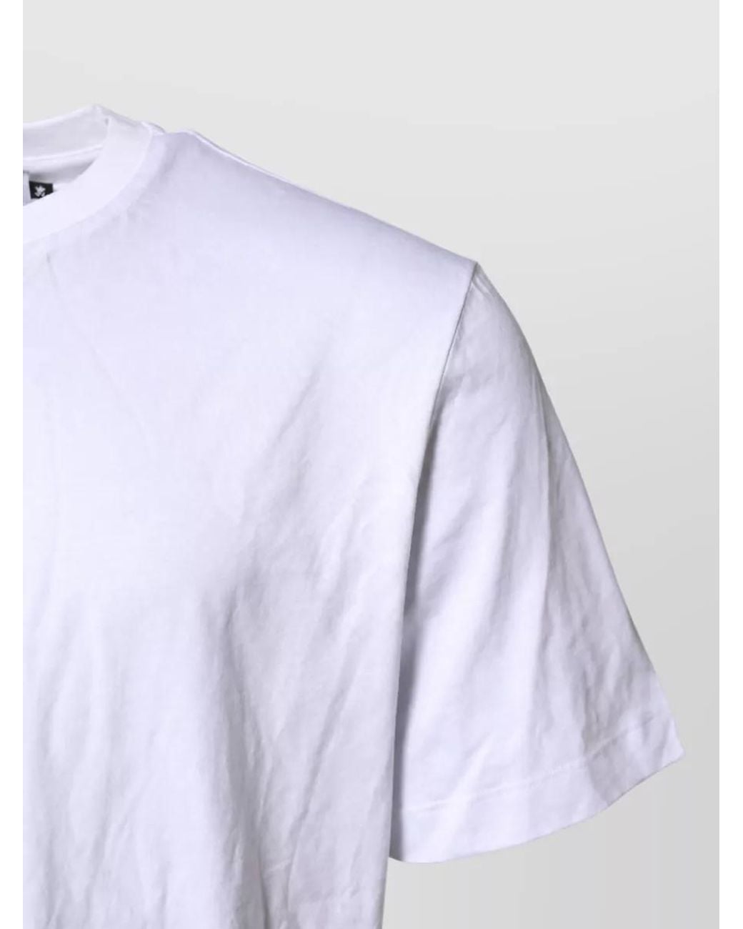 Dolce & Gabbana White Cotton Logo Embroidered T-Shirt for men