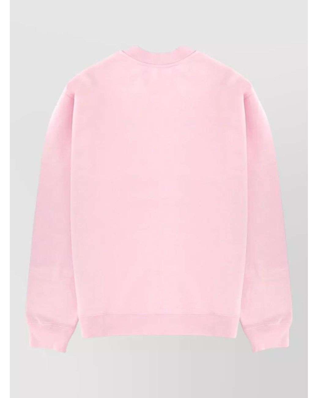 Jacquemus Pink Cotton Logo-Patch Crewneck Sweatshirt for men