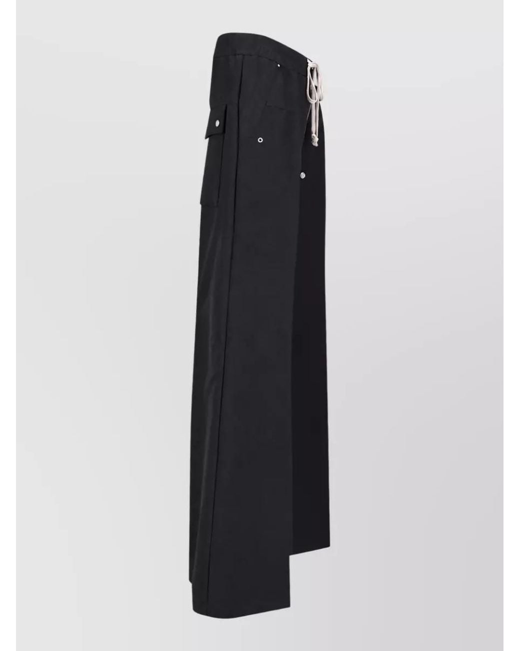 Rick Owens Blue Wool Straight-Leg Cargo Shorts for men