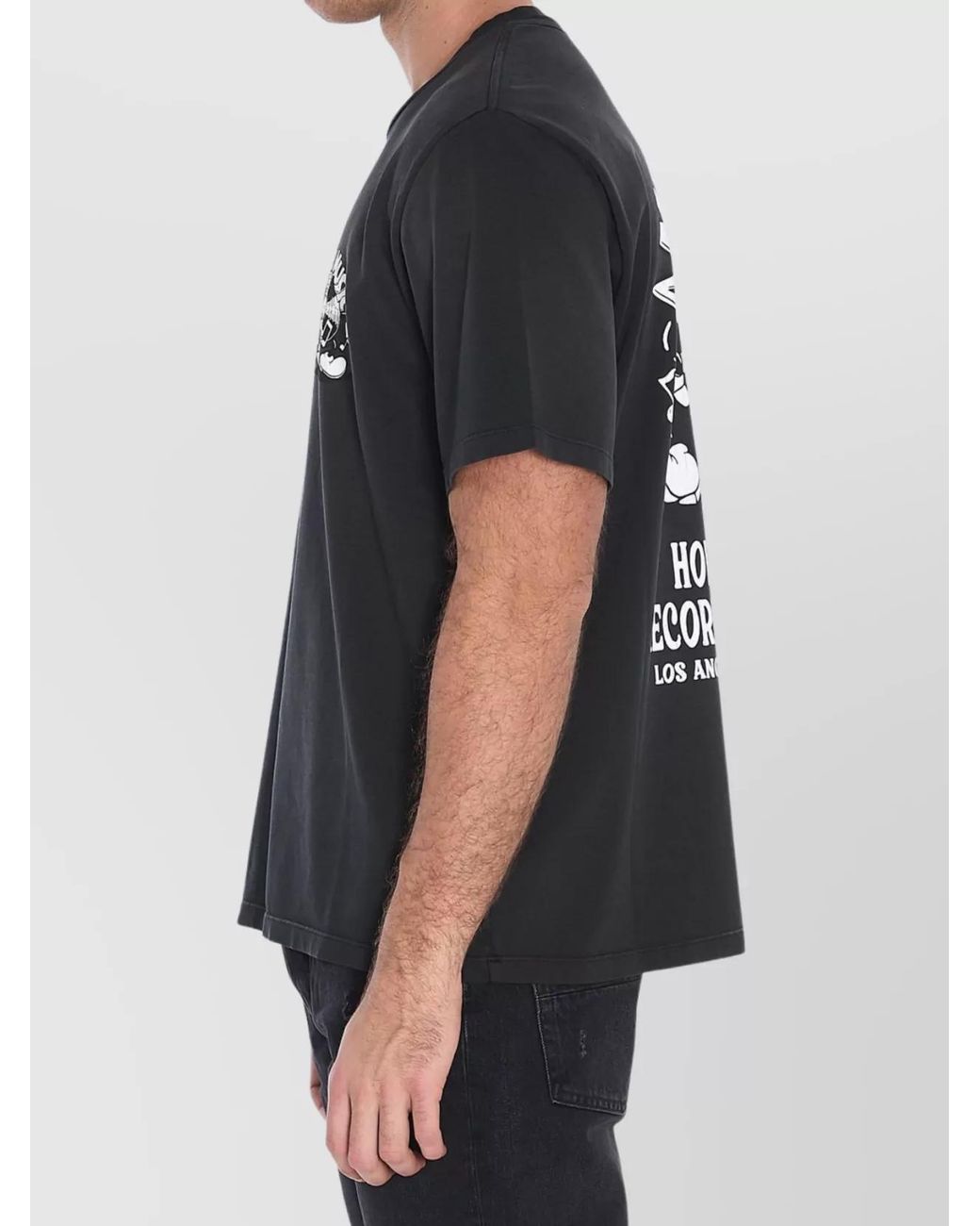 Amiri Blue Cotton Ribbed Crewneck Short-Sleeve T-Shirt for men